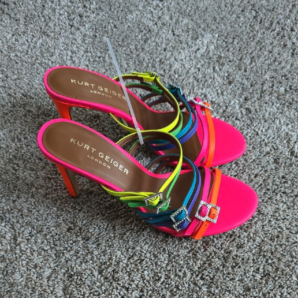 Kurt Geiger Neon Strappy Sandals - Picture 3 of 3